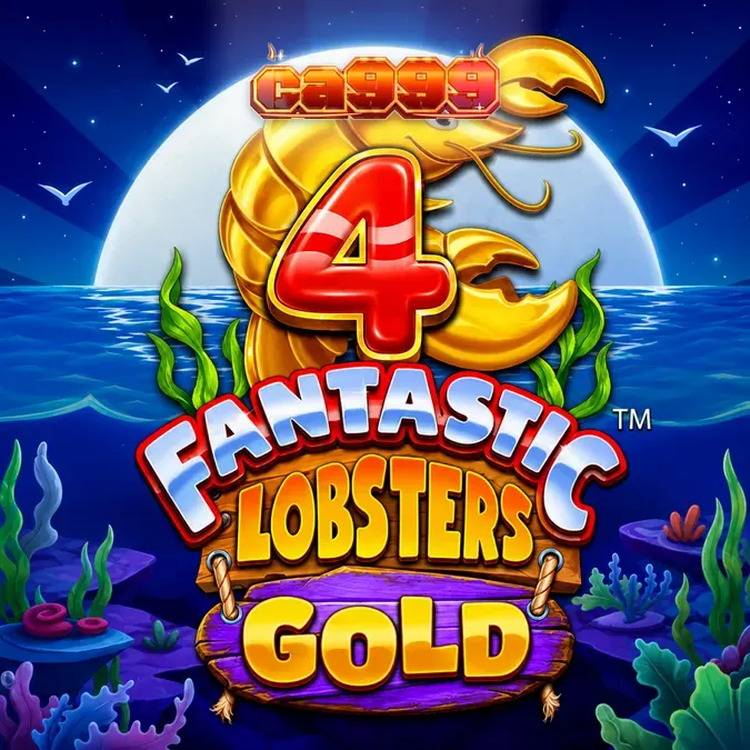 Interface do jogo 4 Fantastic Lobsters Gold exibindo o tema oceânico e os símbolos de prêmios.